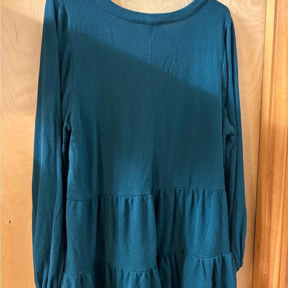 Lane Bryant Teal Tiered Tunic